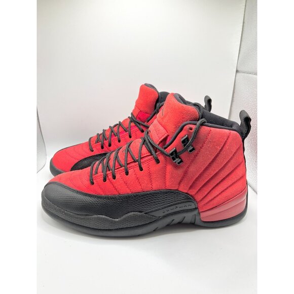 Air Jordan 12 Reverse Flu Game Mens Size Red Black
